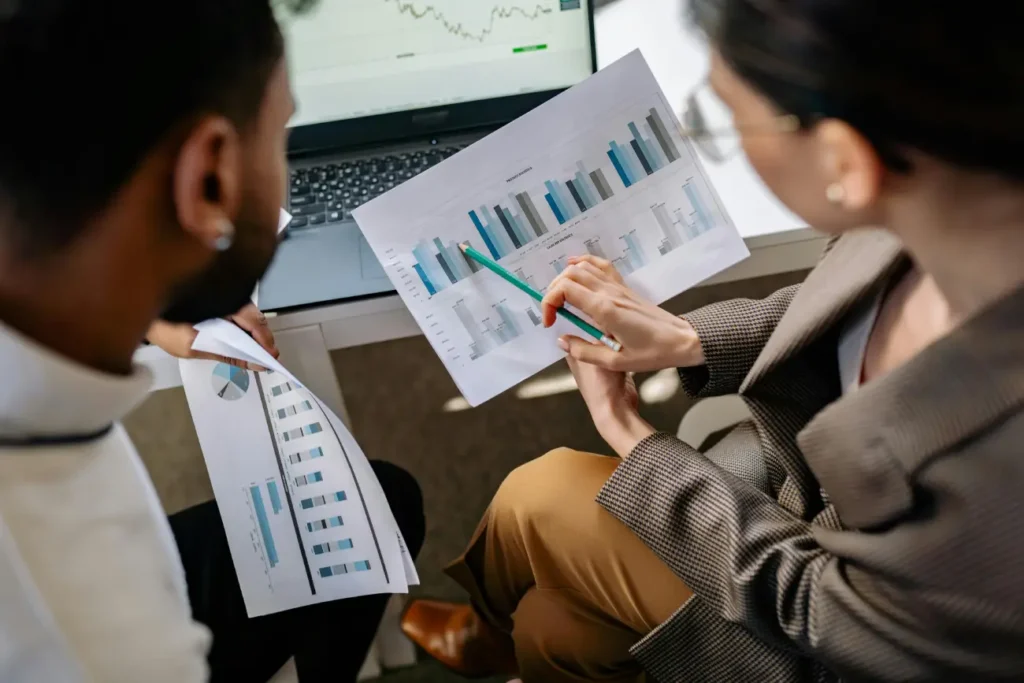 Business Partners Discussing Data Analytics